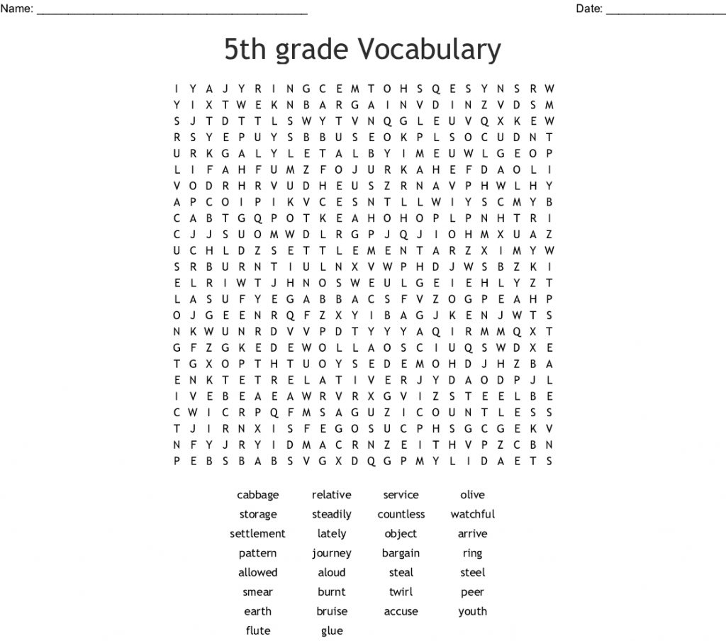 Printable 5th Grade Word Search Cool2bkids 5th Grade Math Word Search Printable Word Search