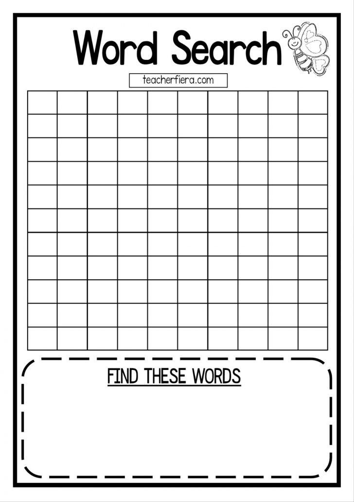 Printable Blank Word Search Paper