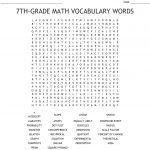 7Th Grade Math Vocabulary Words Word Search   Wordmint