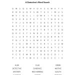 A Detective's Word Search | Detective, Genre Study, Mystery