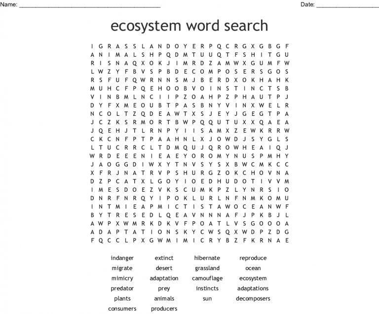 Adaptation Word Search - Wordmint - Word Search Printable