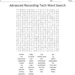 Advanced Recording Tech Word Search   Wordmint