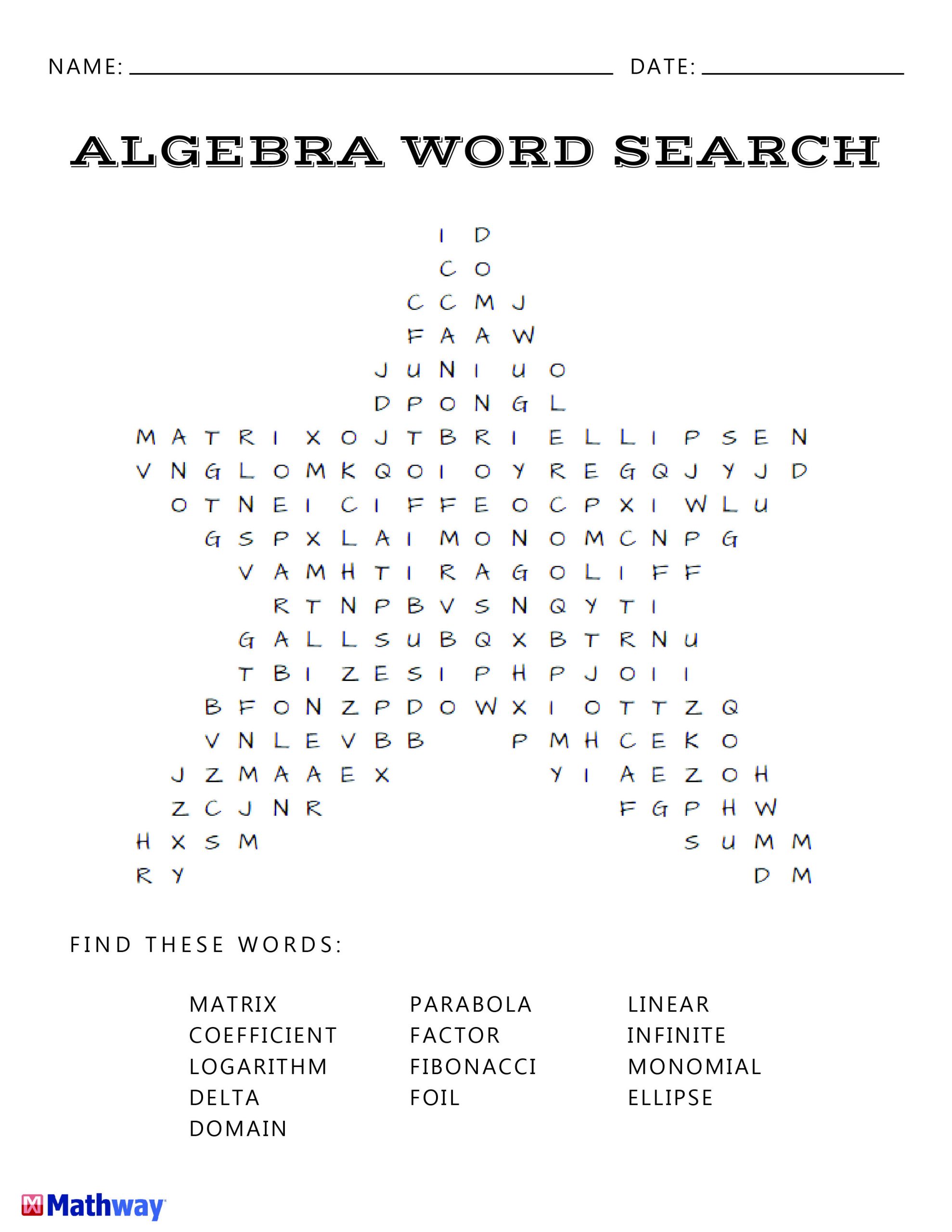 math word search printable math word search math words printable math