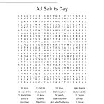All Saints Day Word Search   Wordmint