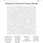 American Women's History Month Word Search   Wordmint