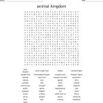 Animal Kingdom Word Search   Wordmint