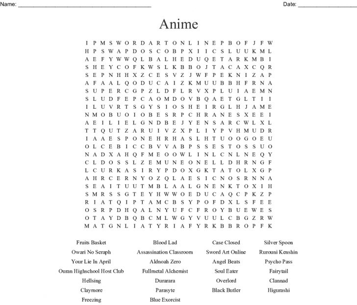 Online Printable Word Searches
