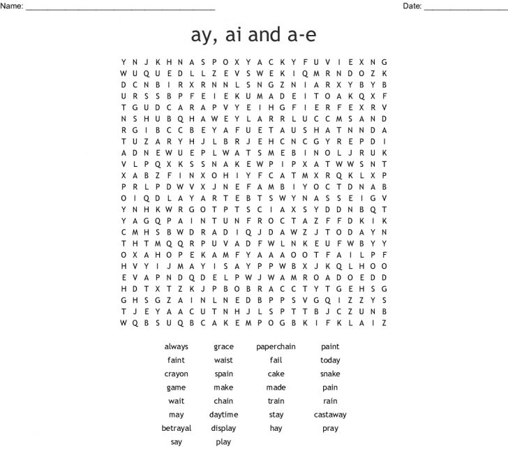 Sound Word Search Printable