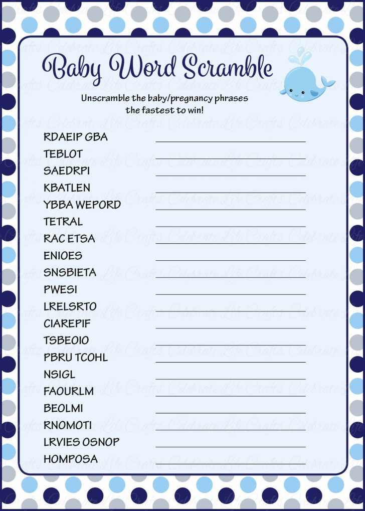 Free Baby Shower Word Search Games Printable