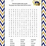 Baby Word Search   Printable Download   Navy & Gold Baby