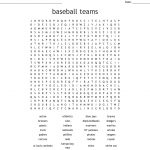 Baseball Teams Word Search   Wordmint