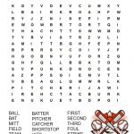 Baseball Word Search Free Printable For Kids | Kids Word