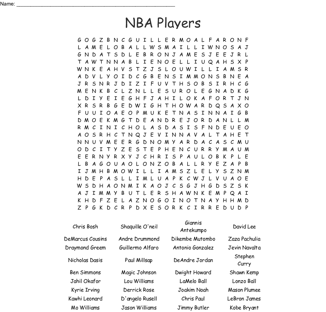 Basketball Word Search Worksheets | Printable Worksheets And