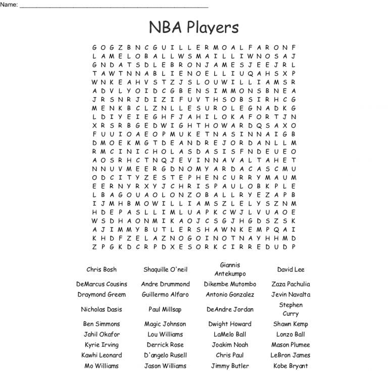 Basketball Word Search Worksheets Printable Worksheets And Word