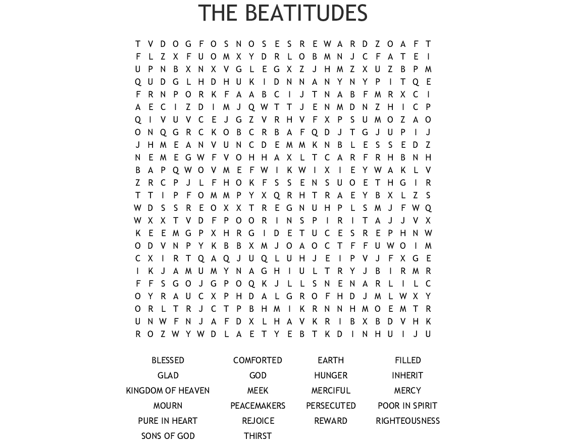 beatitudes-word-search-printable