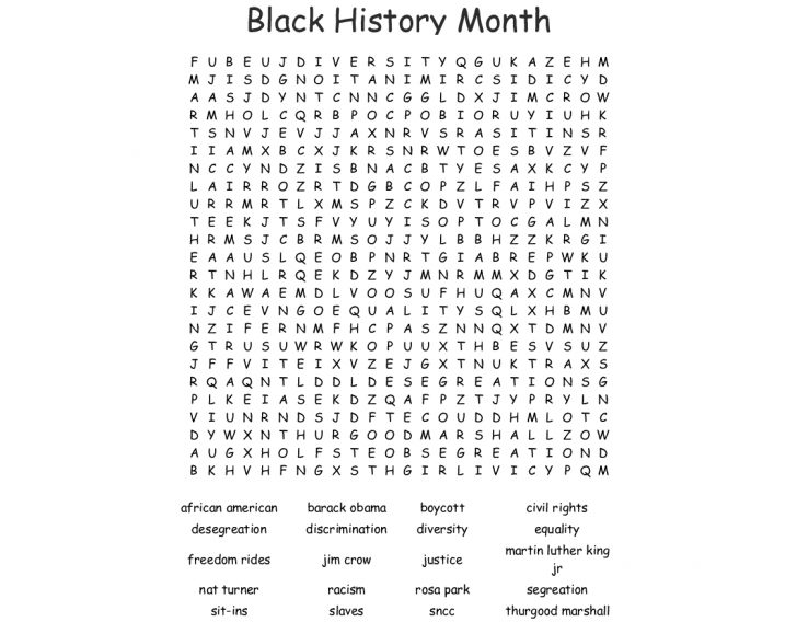 Free Printable Black History Word Search Puzzles