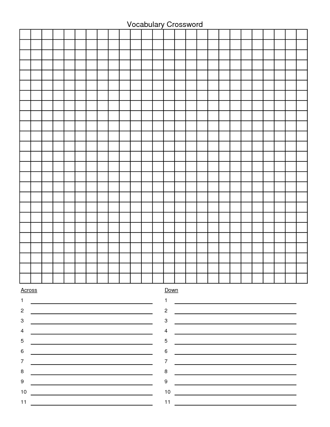 Blank+Crossword+Puzzle+Template | Templates Printable Free
