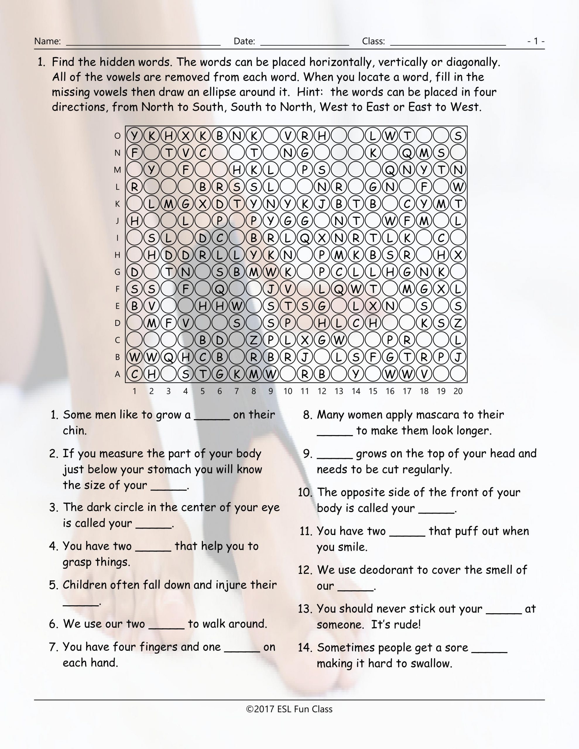 Free Printable Missing Vowels Word Search Puzzles | Word Search Printable