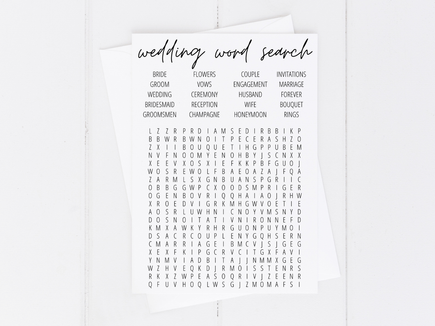 Bridal Shower Word Search Free Printable - Modern Moh