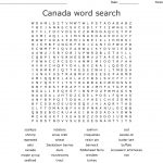Canada Word Search   Wordmint