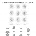 Canadian Provinces/territories And Capitals Word Search