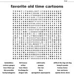 Cartoons Crosswords, Word Searches, Bingo Cards   Wordmint