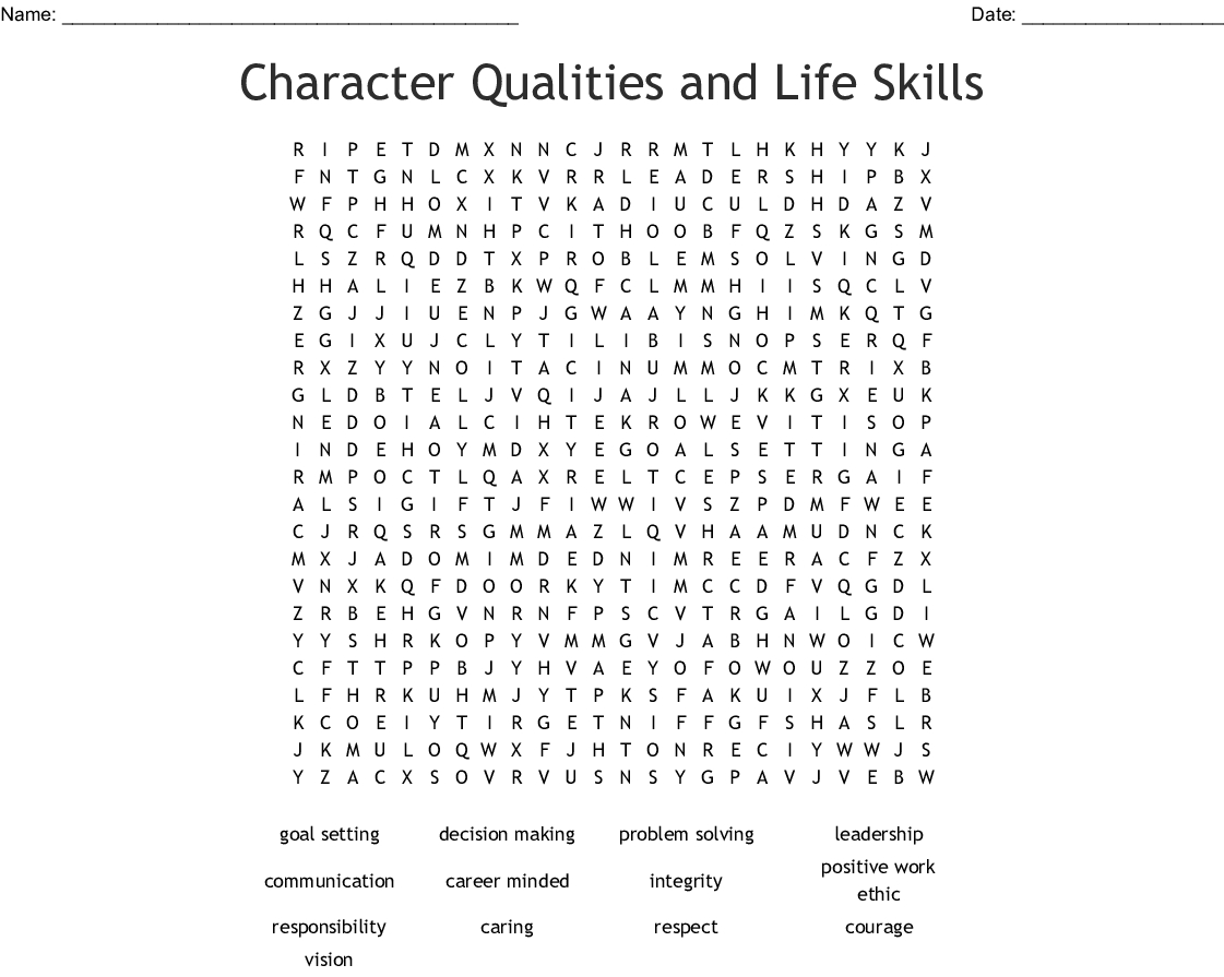 life-skills-word-search