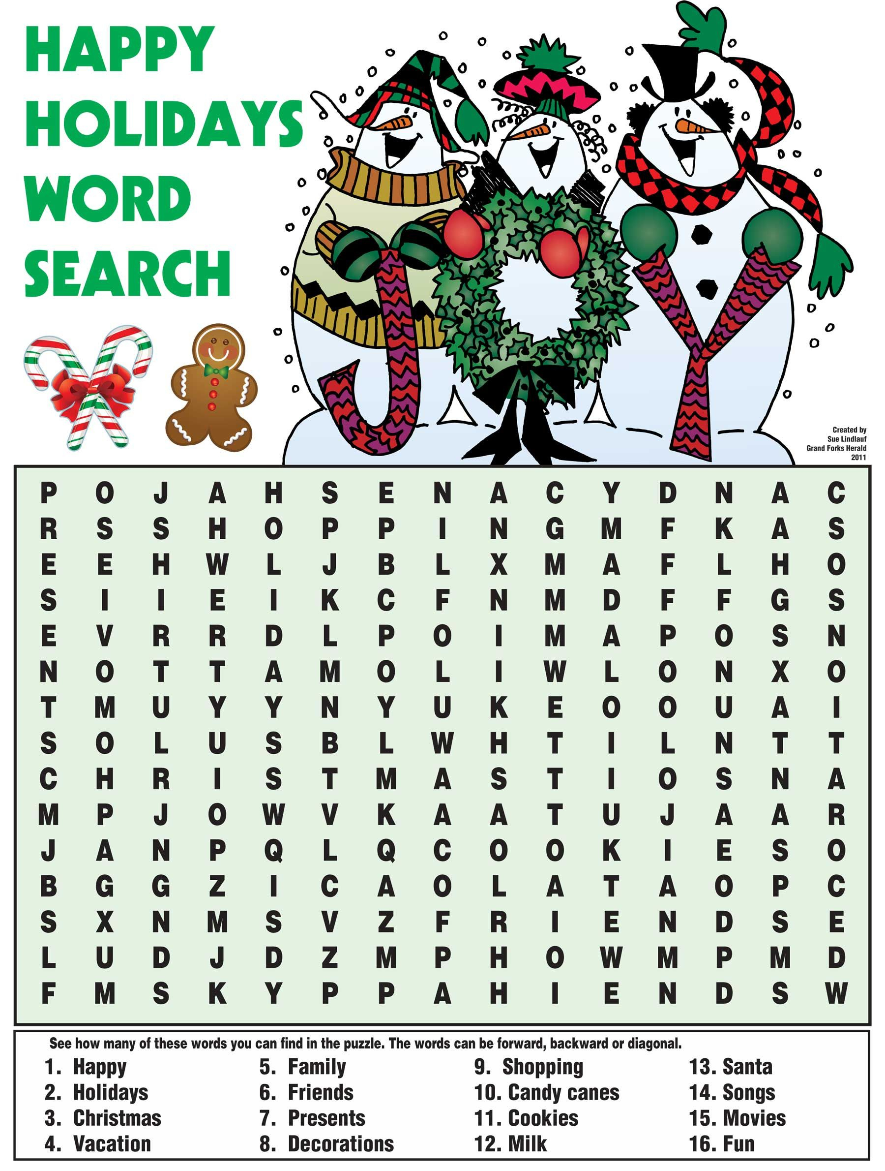 Christmas Word Search Print Out | Christmas Puzzle