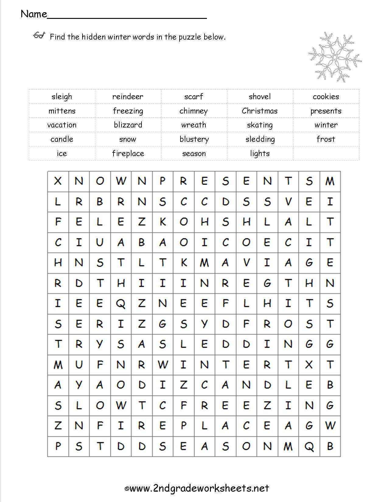 Christmas Worksheets And Printouts