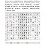 Cities In The United Kingdom (Word Search + Key)   English