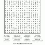 Classic Cartoons Printable Word Search Puzzle | Word Puzzles