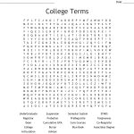 College Terms Word Search   Wordmint