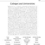 Colleges And Universities Word Search   Wordmint