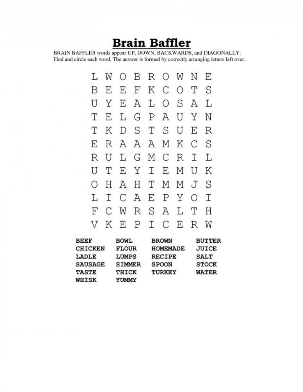 Free Printable Word Searches For Adults Large Print PDF | Word Search