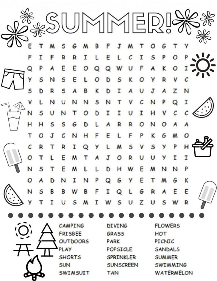 Large Print Search A Word Printable