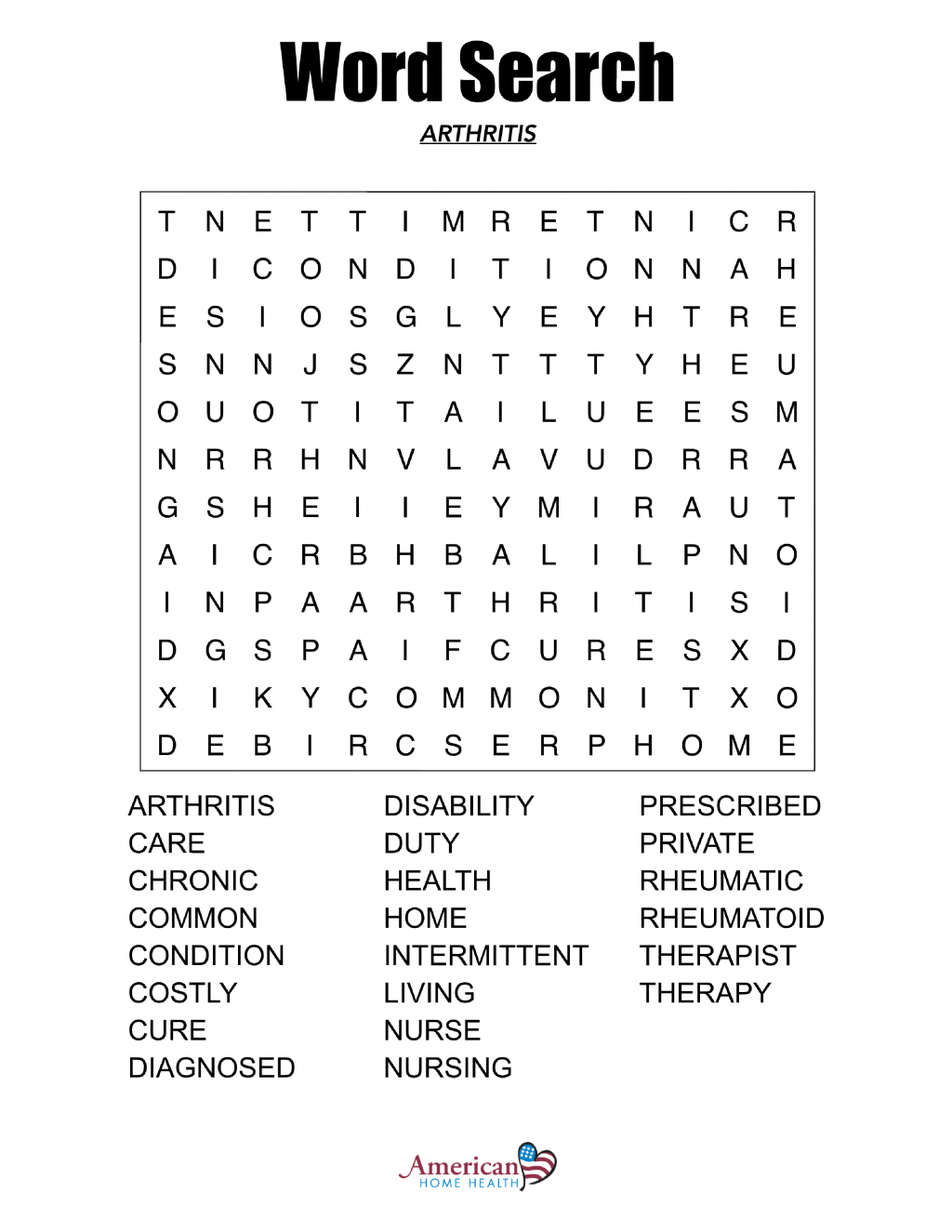 Free Printable Word Search Large Print