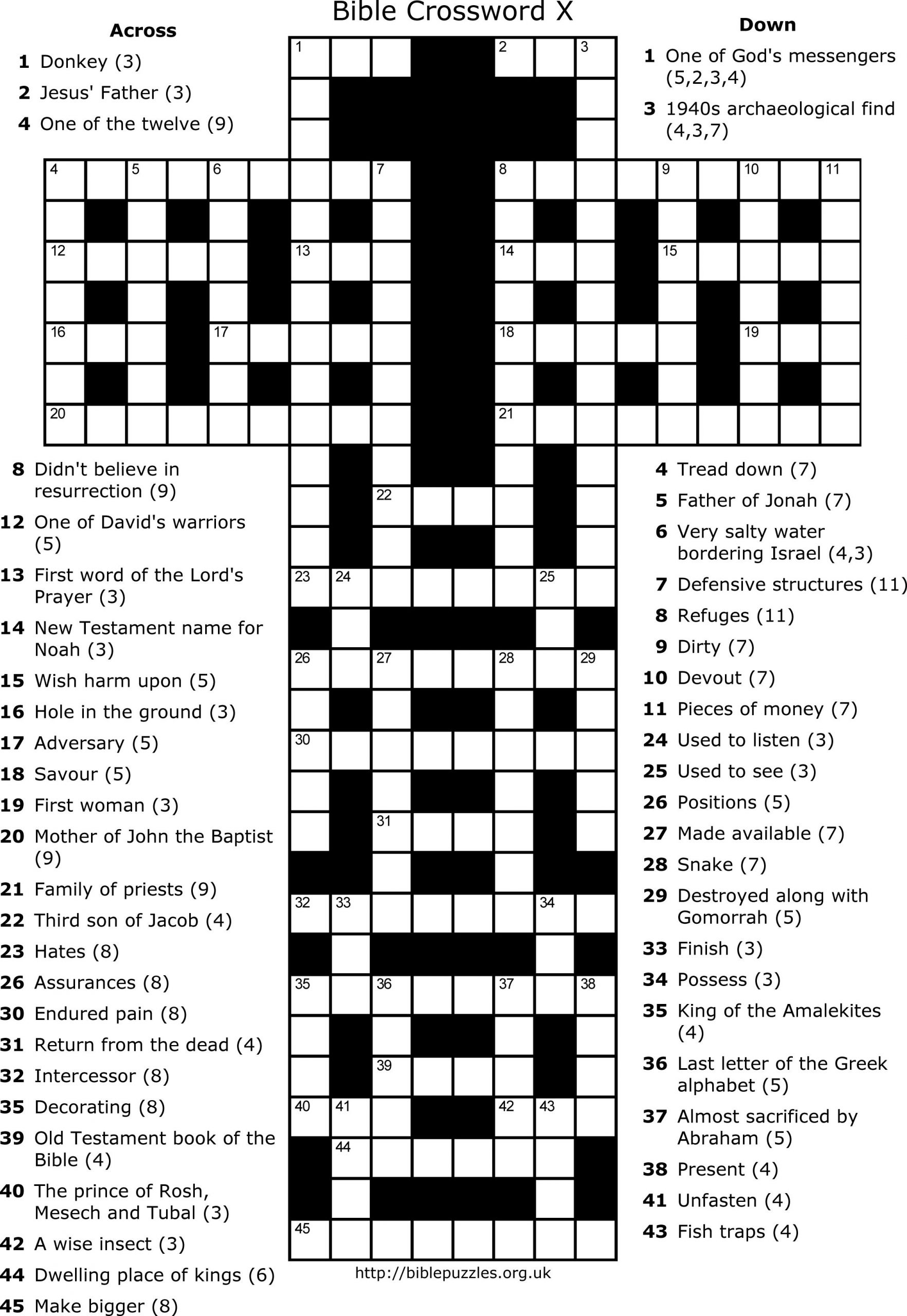 Cross Shaped Bible Crossword #easter … | Bible Crossword