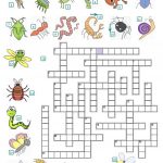Crossword   Insects And Reptiles   English Esl Worksheets