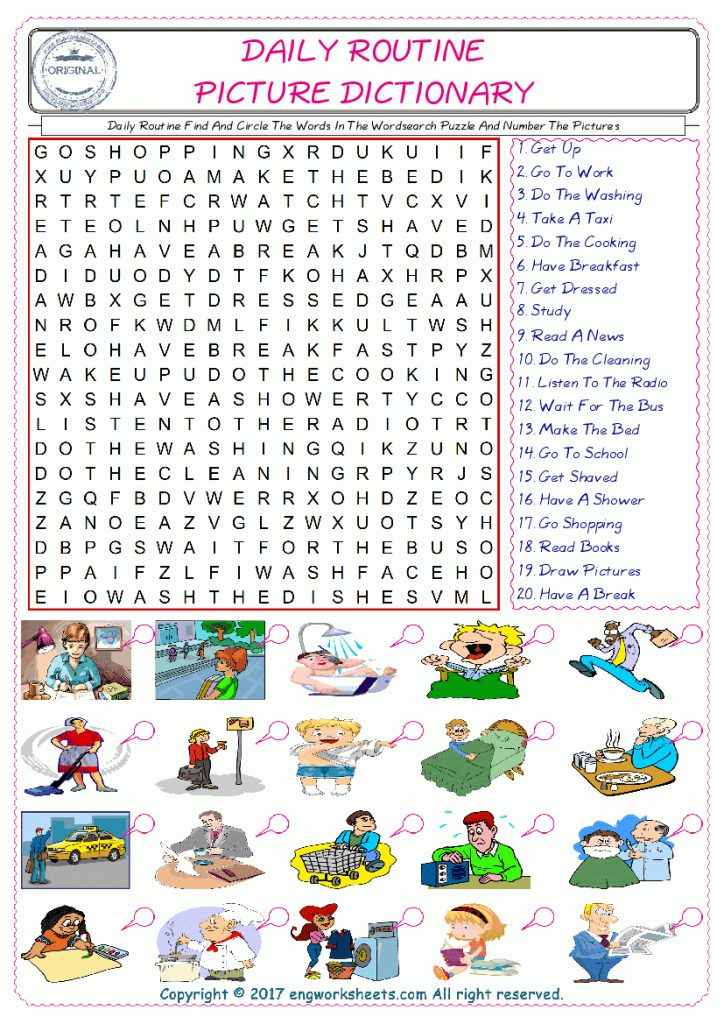 daily-routine-esl-printable-picture-english-dictionary-word-search