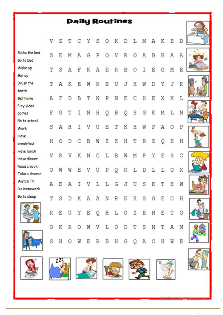 daily-routines-picture-dictionary-and-wordsearch-english-word