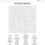 Decision Making Word Search   Wordmint