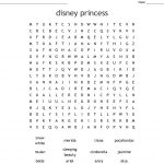 Disney Princess Word Search   Wordmint