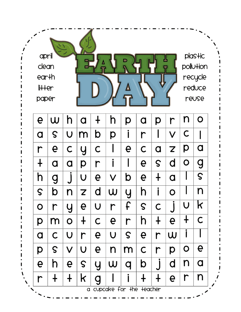Earth Day Word Search Printable: Easy Earth Day Wordsearch