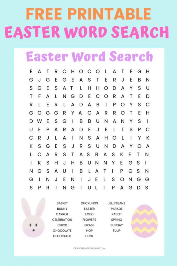 Easter Egg Word Search Printable