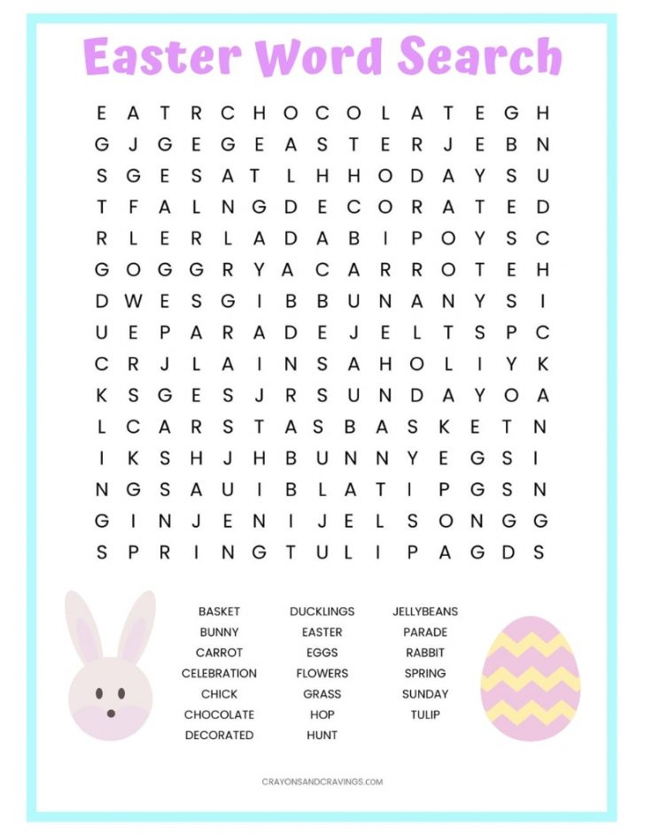 Free Printable Easter Word Search Worksheets