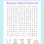 Easter Word Search Free Printable Worksheet For Kids