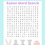 Easter Word Search Printable Worksheet With 20 Easter Themed