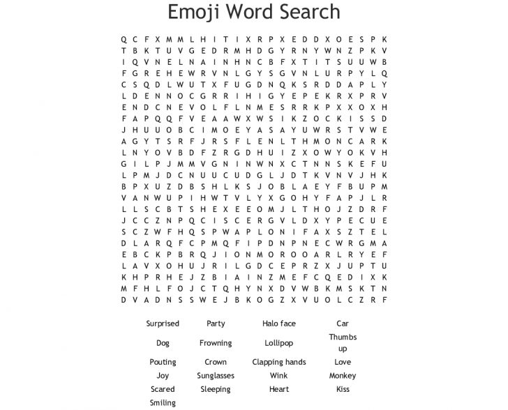 Emoji Word Search - Wordmint - Word Search Printable