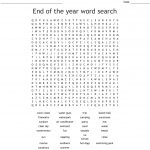 End Of The Year Word Search   Wordmint