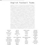 English Football Teams Word Search   Wordmint